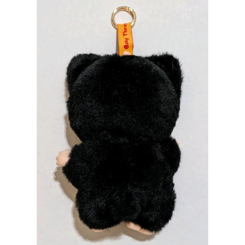 Baby Three Series Plush Toy Doll Keychain Black Cat Moving Boba Eyes Bag Pendant - Picture 2 of 7